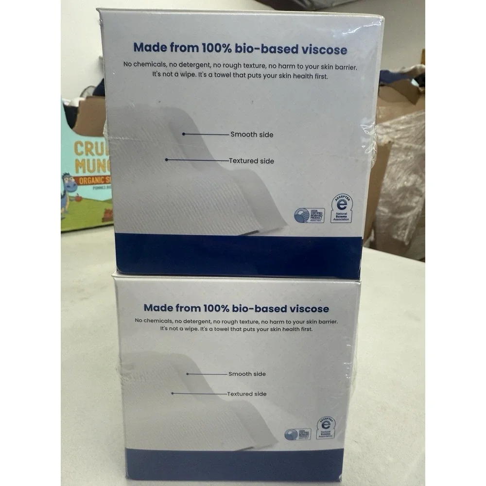 Clean Towels XL Face Towels 100% Disposable CompostableSkincare 50ct NEW(4pack)